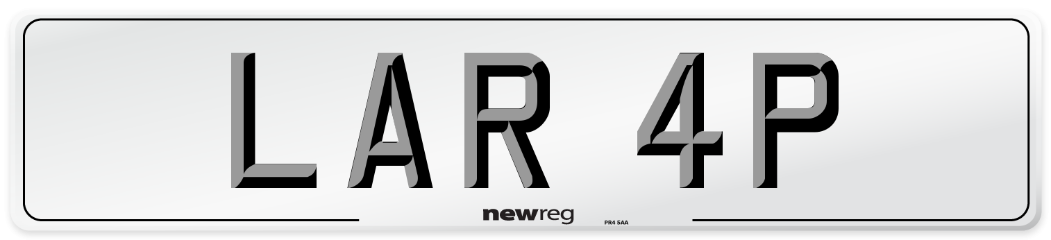 LAR 4P Number Plate from New Reg